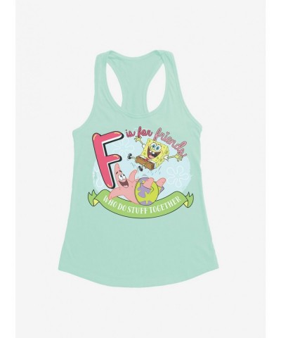 Absolute Discount SpongeBob SquarePants F Is For Friends Girls Tank $7.97 Tanks