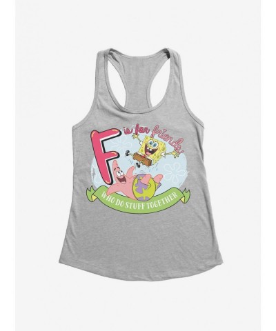 Absolute Discount SpongeBob SquarePants F Is For Friends Girls Tank $7.97 Tanks