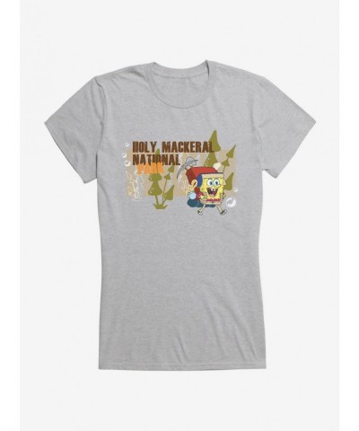 Big Sale SpongeBob SquarePants Holy Mackeral National Park Girls T-Shirt $9.76 T-Shirts