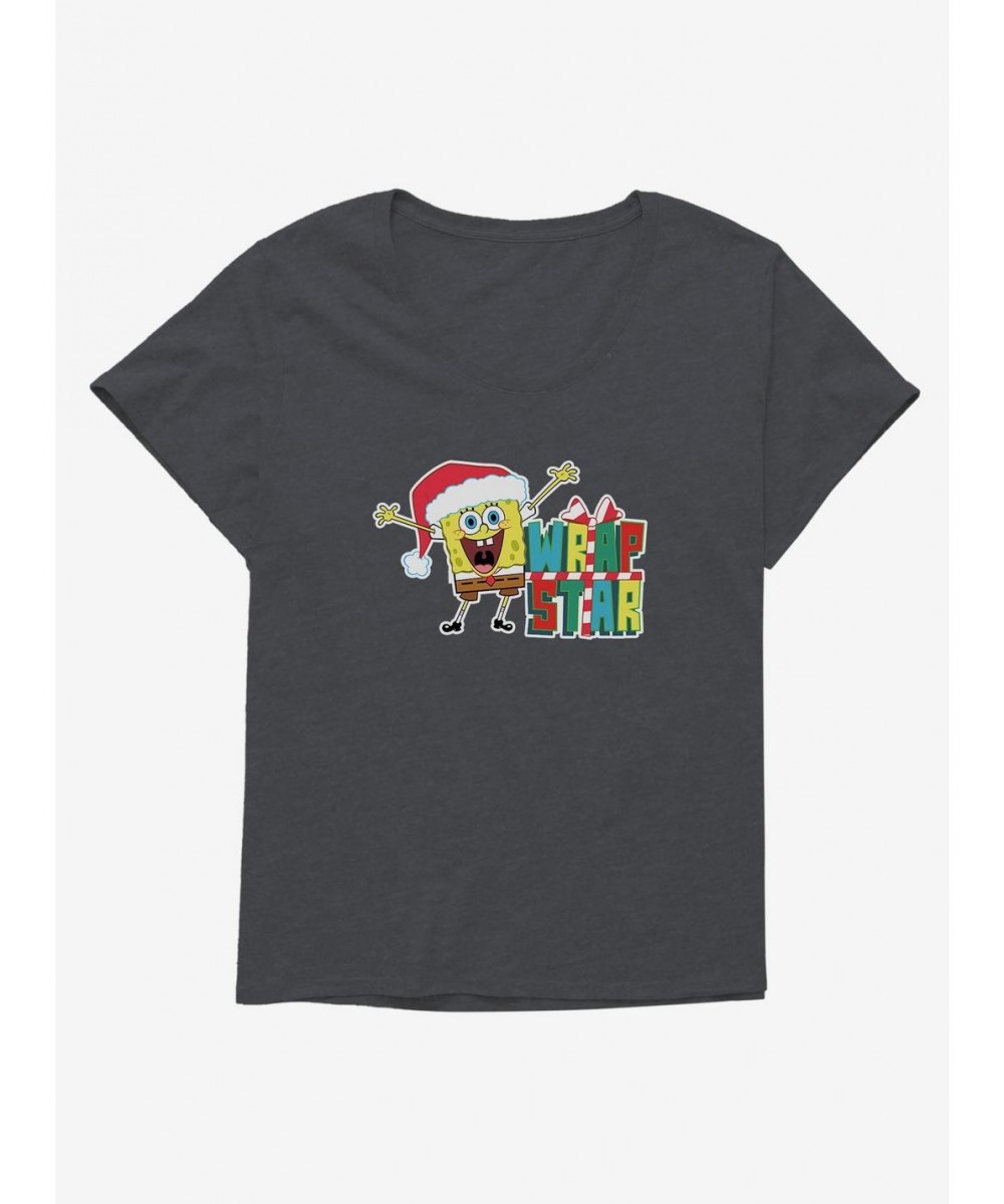 Limited-time Offer SpongeBob SquarePants Wrap Star Girls T-Shirt Plus Size $8.61 T-Shirts