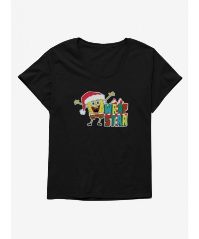 Limited-time Offer SpongeBob SquarePants Wrap Star Girls T-Shirt Plus Size $8.61 T-Shirts