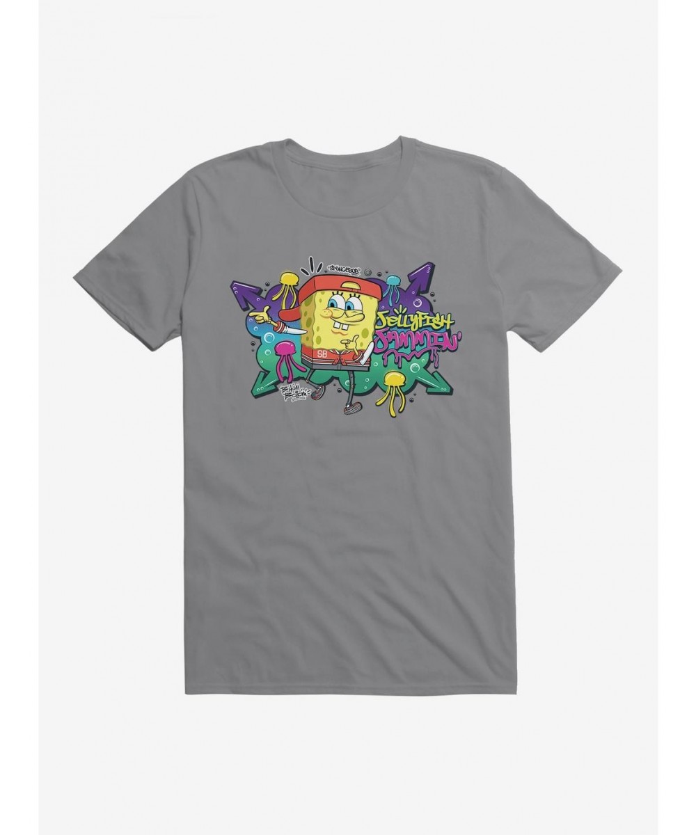 Huge Discount SpongeBob SquarePants Hip Hop Jellyfish Jammin' T-Shirt $9.56 T-Shirts