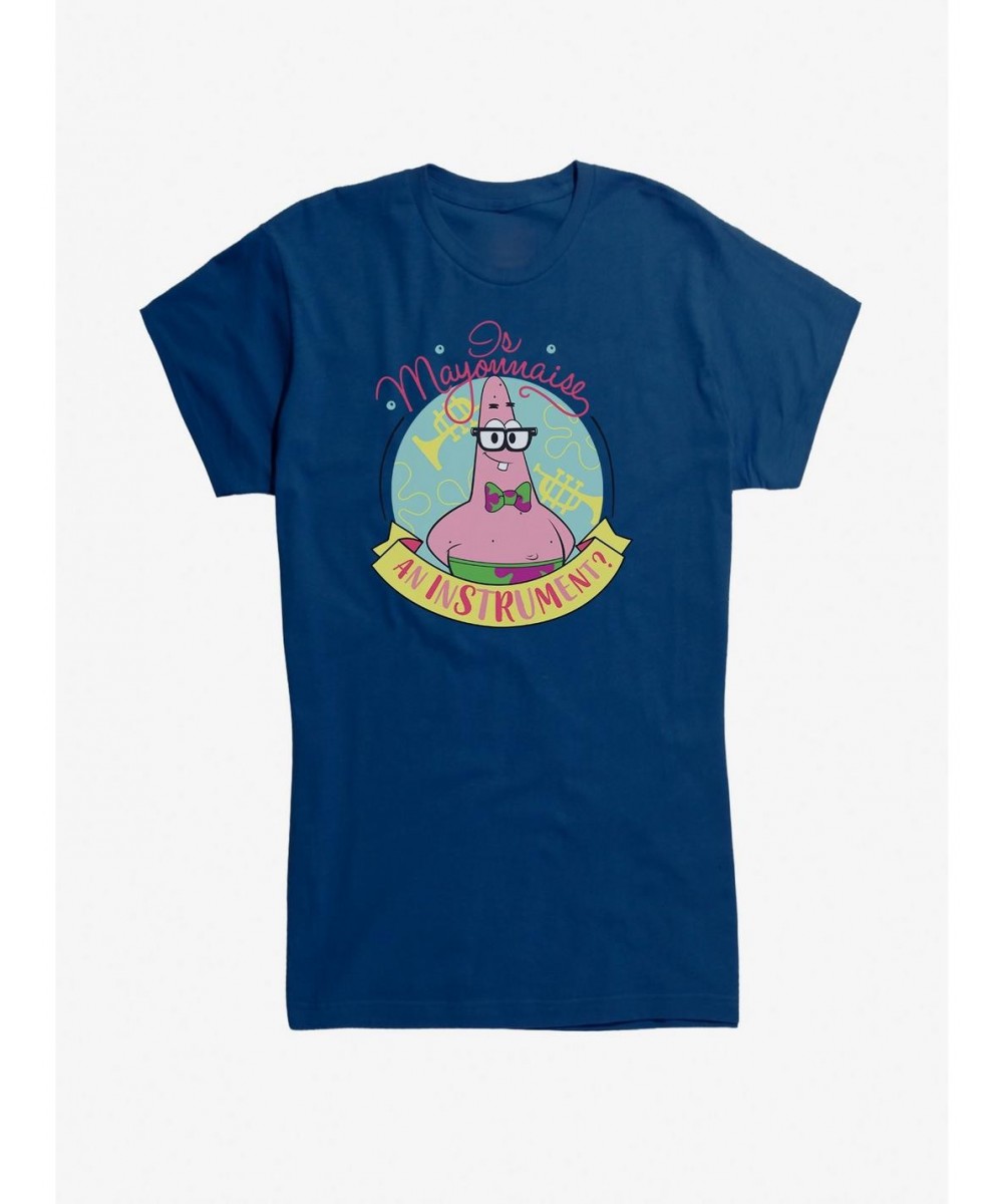 Flash Sale Spongebob Squarepants Patrick Is Mayo An Instrument Girls T-Shirt $8.76 T-Shirts