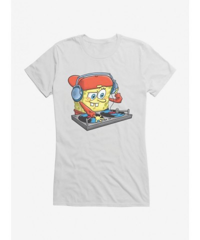 Unique SpongeBob SquarePants DJ Sponge Turntable Girls T-Shirt $9.76 T-Shirts