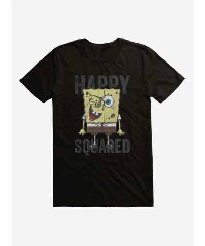 Flash Sale SpongeBob SquarePants Happy Squared Sponge T-Shirt $8.41 T-Shirts