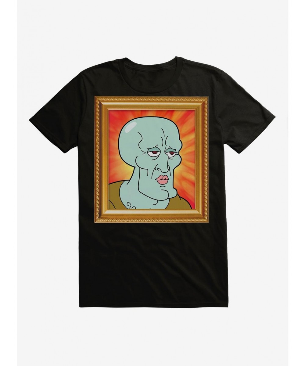 Hot Selling Spongebob Squidward Handsome Portrait T-Shirt $8.60 T-Shirts