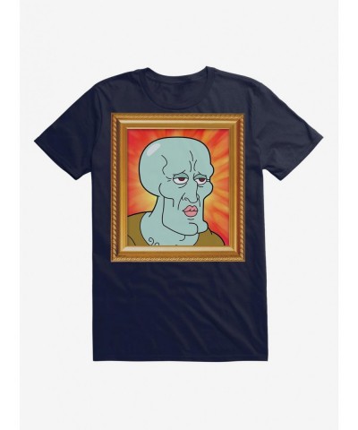 Hot Selling Spongebob Squidward Handsome Portrait T-Shirt $8.60 T-Shirts