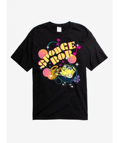 Premium SpongeBob SquarePants Saxophone Playin' Sponge T-Shirt $6.12 T-Shirts