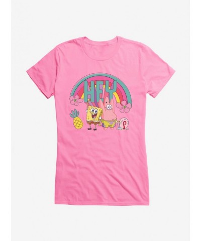 Seasonal Sale SpongeBob SquarePants Hey Dynamic Duo Girls T-Shirt $9.96 T-Shirts