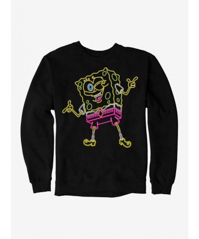 Cheap Sale SpongeBob SquarePants Neon Finger Guns Sweatshirt $10.33 Sweatshirts