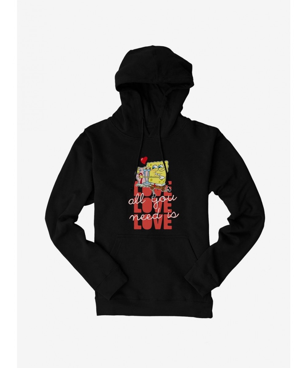 New Arrival SpongeBob SquarePants All You Need Is Love Hoodie $12.52 Hoodies