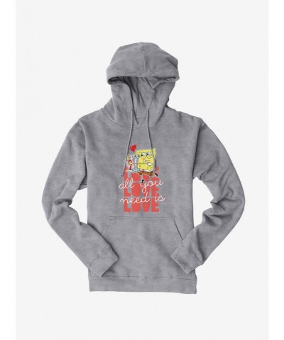 New Arrival SpongeBob SquarePants All You Need Is Love Hoodie $12.52 Hoodies