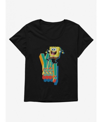 Seasonal Sale SpongeBob SquarePants Yasss Girls T-Shirt Plus Size $7.42 T-Shirts