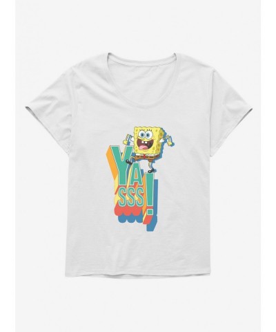 Seasonal Sale SpongeBob SquarePants Yasss Girls T-Shirt Plus Size $7.42 T-Shirts