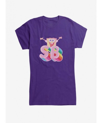 Flash Sale Spongebob Squarepants SB Rainbow Girls T-Shirt $8.17 T-Shirts