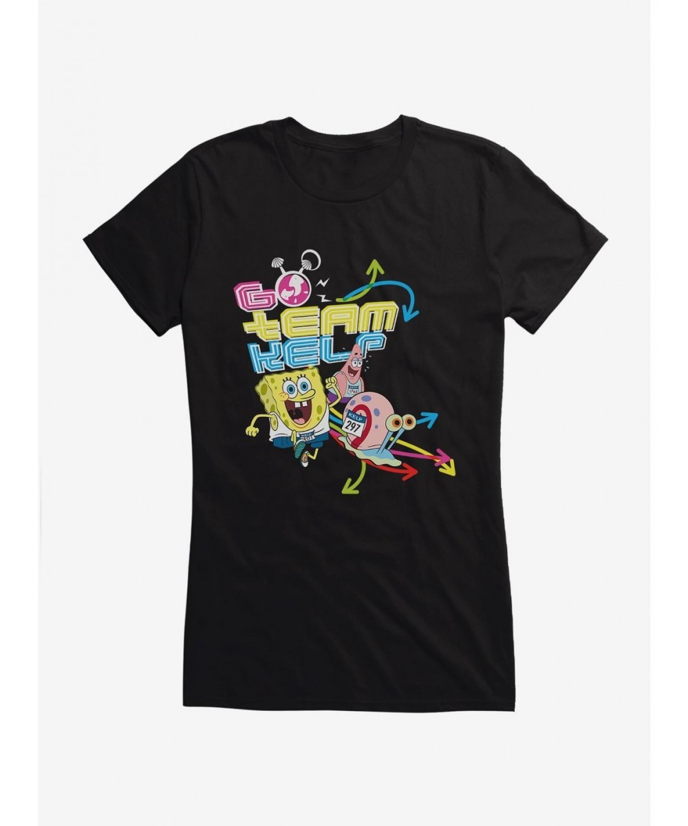 Low Price SpongeBob SquarePants Go Team Kelp Gary Race Girls T-Shirt $8.37 T-Shirts