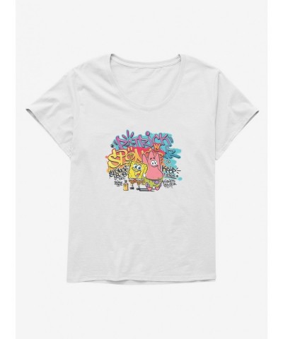 Huge Discount SpongeBob SquarePants Hip Hop Duo Girls T-Shirt Plus Size $8.61 T-Shirts