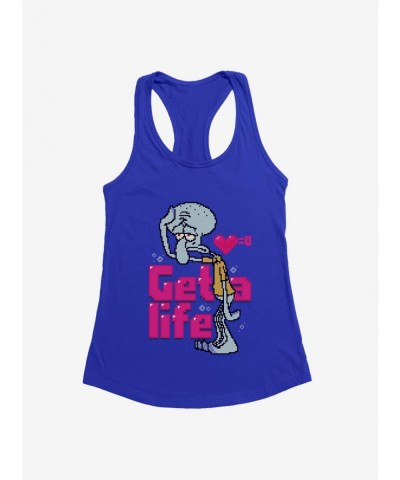 Seasonal Sale SpongeBob SquarePants Get A Life Squidward Girls Tank $7.17 Tanks