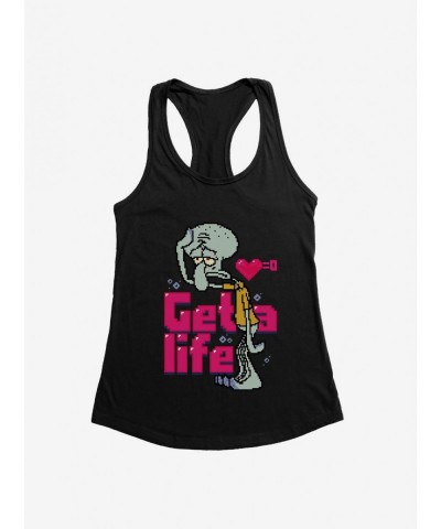 Seasonal Sale SpongeBob SquarePants Get A Life Squidward Girls Tank $7.17 Tanks