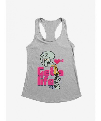 Seasonal Sale SpongeBob SquarePants Get A Life Squidward Girls Tank $7.17 Tanks