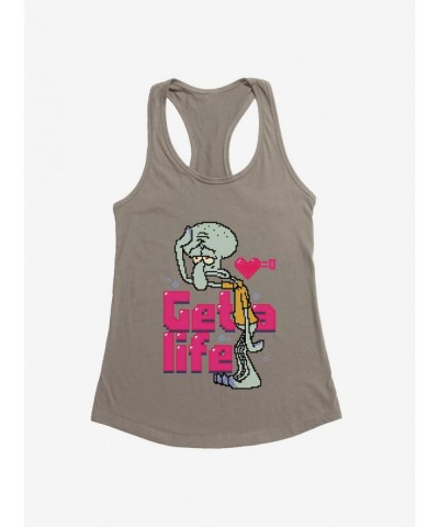 Seasonal Sale SpongeBob SquarePants Get A Life Squidward Girls Tank $7.17 Tanks