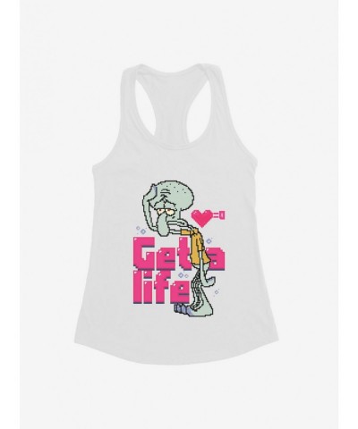 Seasonal Sale SpongeBob SquarePants Get A Life Squidward Girls Tank $7.17 Tanks