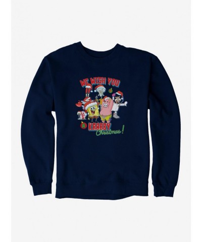 Huge Discount SpongeBob SquarePants Krabby Christmas Sweatshirt $12.10 Sweatshirts