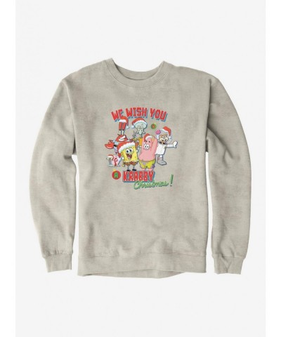 Huge Discount SpongeBob SquarePants Krabby Christmas Sweatshirt $12.10 Sweatshirts