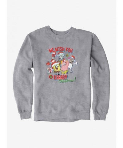 Huge Discount SpongeBob SquarePants Krabby Christmas Sweatshirt $12.10 Sweatshirts