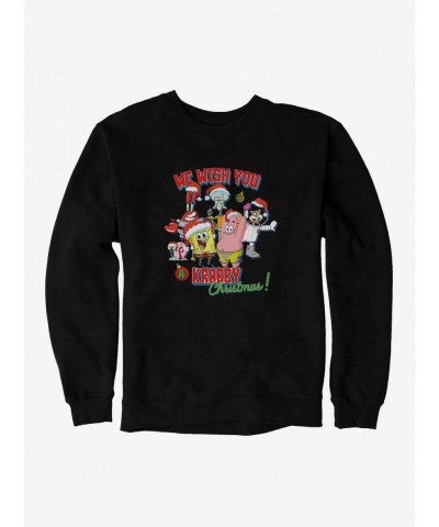 Huge Discount SpongeBob SquarePants Krabby Christmas Sweatshirt $12.10 Sweatshirts