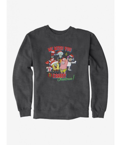 Huge Discount SpongeBob SquarePants Krabby Christmas Sweatshirt $12.10 Sweatshirts