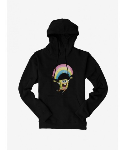 Clearance SpongeBob SquarePants Chasing Sparkle Rainbows Heather Oatmeal Hoodie $16.52 Hoodies