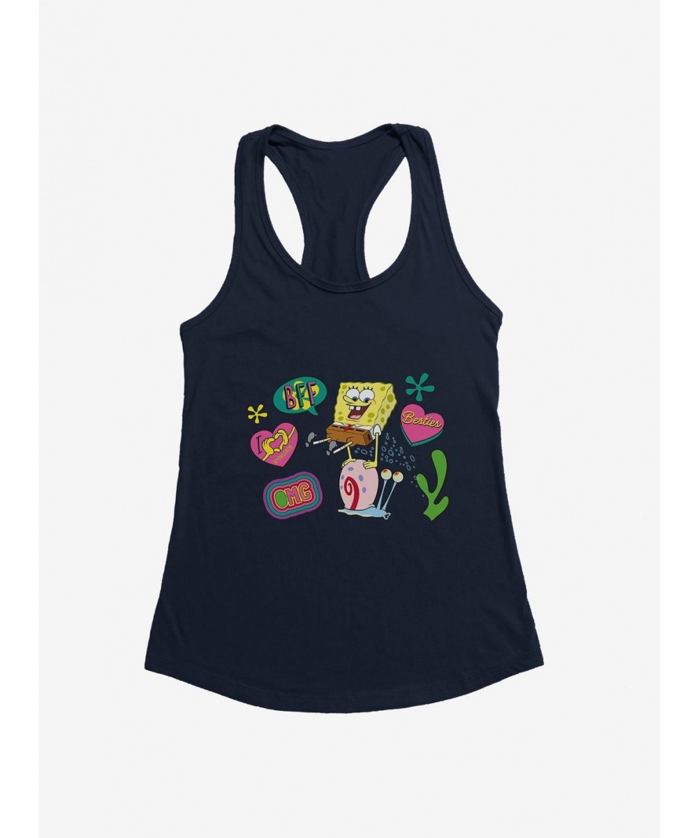 Pre-sale SpongeBob SquarePants Besties Patches Girls Tank $8.57 Tanks