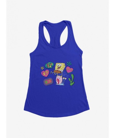 Pre-sale SpongeBob SquarePants Besties Patches Girls Tank $8.57 Tanks