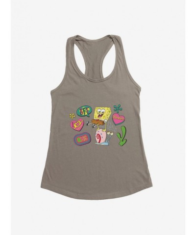 Pre-sale SpongeBob SquarePants Besties Patches Girls Tank $8.57 Tanks