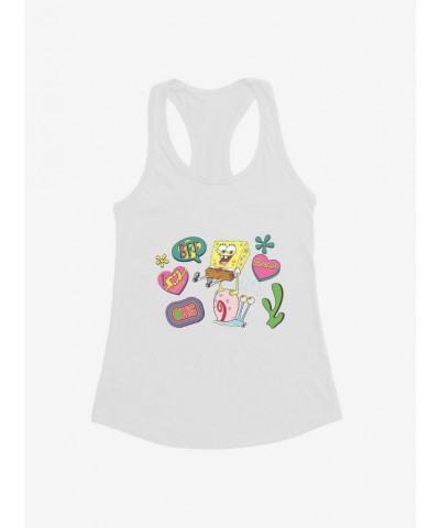 Pre-sale SpongeBob SquarePants Besties Patches Girls Tank $8.57 Tanks