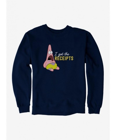 Best Deal SpongeBob SquarePants Patrick I Got The Receipts Sweatshirt $14.76 Sweatshirts