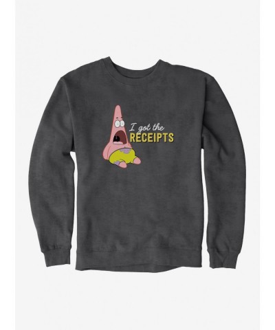 Best Deal SpongeBob SquarePants Patrick I Got The Receipts Sweatshirt $14.76 Sweatshirts