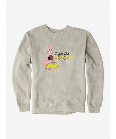 Best Deal SpongeBob SquarePants Patrick I Got The Receipts Sweatshirt $14.76 Sweatshirts