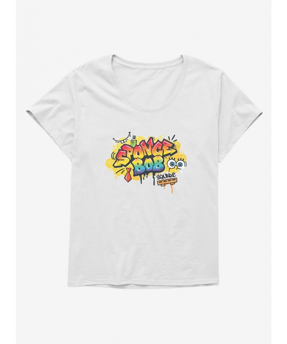 Value for Money SpongeBob SquarePants Hip Hop Graffiti Art Girls T-Shirt Plus Size $11.96 T-Shirts