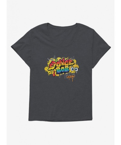 Value for Money SpongeBob SquarePants Hip Hop Graffiti Art Girls T-Shirt Plus Size $11.96 T-Shirts