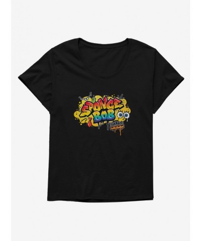 Value for Money SpongeBob SquarePants Hip Hop Graffiti Art Girls T-Shirt Plus Size $11.96 T-Shirts