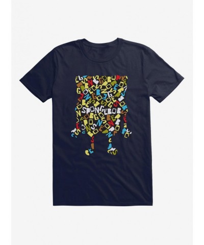 Unique SpongeBob SquarePants Script Outline T-Shirt $6.31 T-Shirts