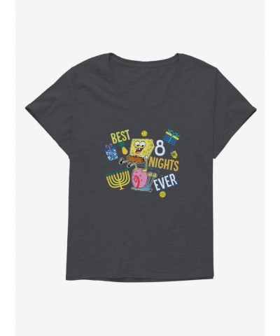 Huge Discount SpongeBob SquarePants Best 8 Nights Ever Girls T-Shirt Plus Size $7.42 T-Shirts