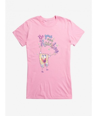 Pre-sale Spongebob Squarepants Be Your Own Rainbow Girls T-Shirt $9.56 T-Shirts