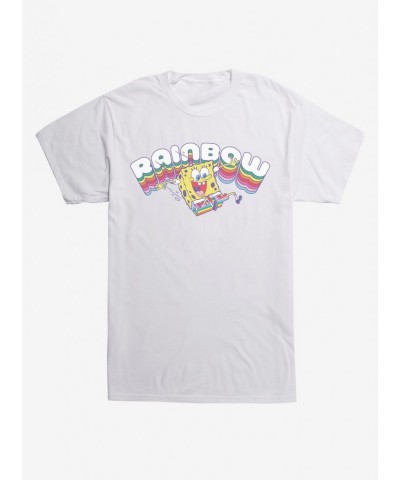 Seasonal Sale Spongebob Squarepants Rainbow T-Shirt $8.03 T-Shirts