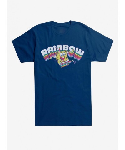 Seasonal Sale Spongebob Squarepants Rainbow T-Shirt $8.03 T-Shirts