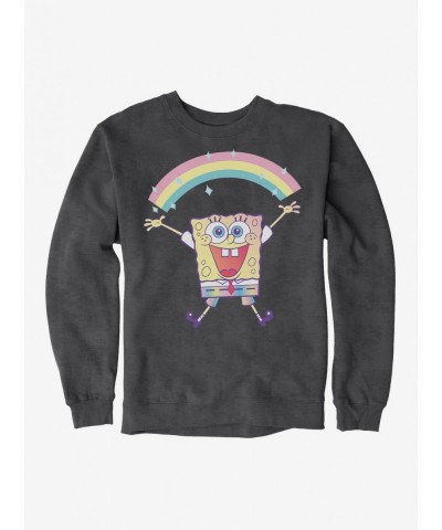 Premium SpongeBob SquarePants Rainbow Sparkle Sweatshirt $13.58 Sweatshirts