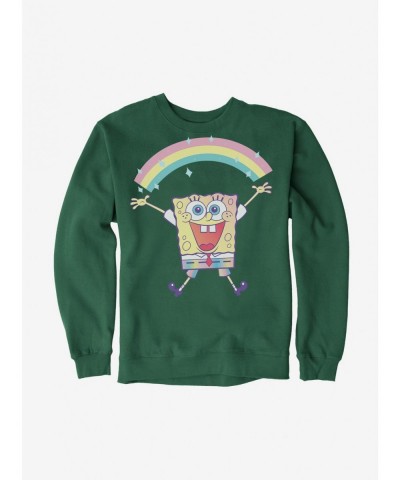 Premium SpongeBob SquarePants Rainbow Sparkle Sweatshirt $13.58 Sweatshirts