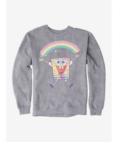 Premium SpongeBob SquarePants Rainbow Sparkle Sweatshirt $13.58 Sweatshirts